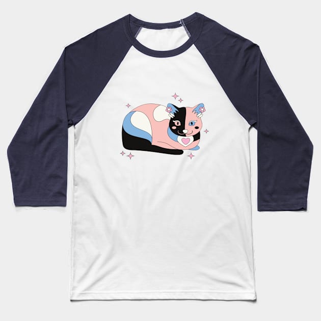 Cat Miaw Baseball T-Shirt by WonBerland